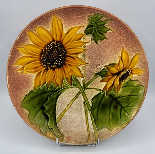 Plat barbotine majolique