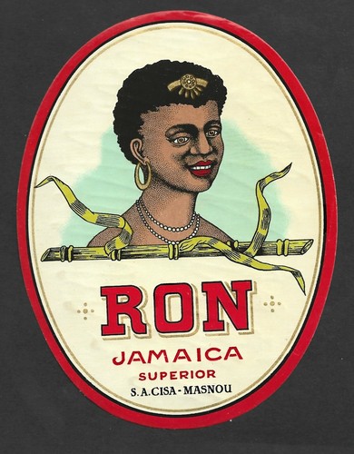 étiquette rhum ron jamaica - étiquette,