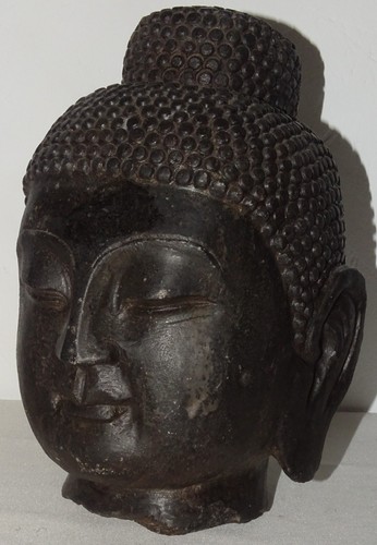 Grande tête bouddha - grande, de