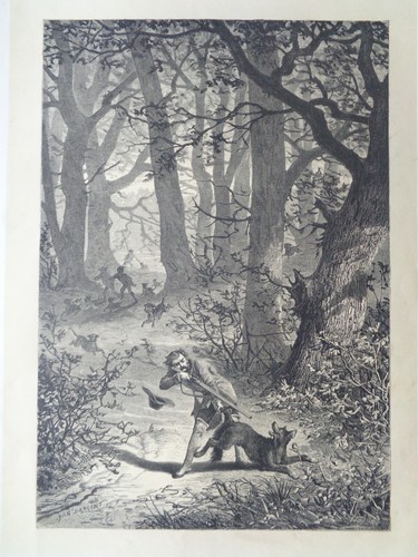 Grande gravure ancienne - gravure, sur