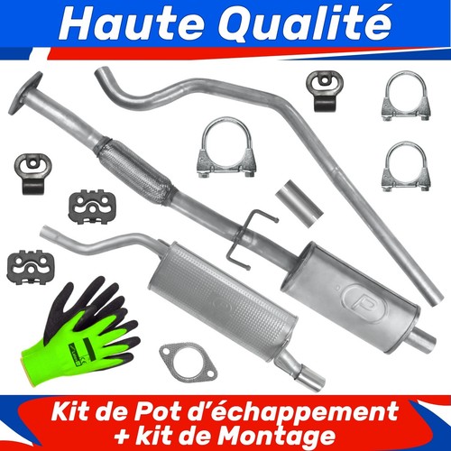 Kit pot échappement pour - kit, de