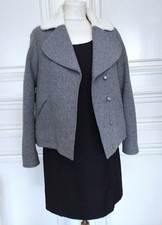 Ba&sh  Manteau Caban Court Laine TXS/S