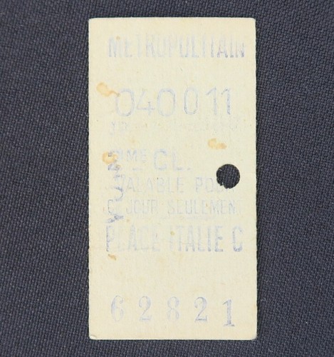 Ancien ticket paris métro - ancien,