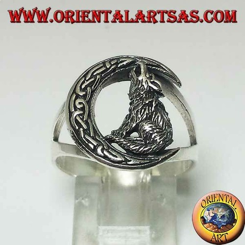 Bague argent 925 loup - bague, 925‰