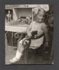 111/32 Photo Enfant Avec Nœuds Chemin De Fer Cheval - Bordure Papier Noir