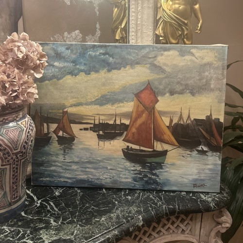 Tableau huile sur toile - tableau,
