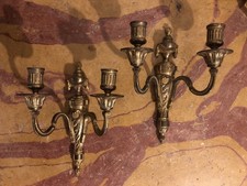 Paire d'appliques en bronze