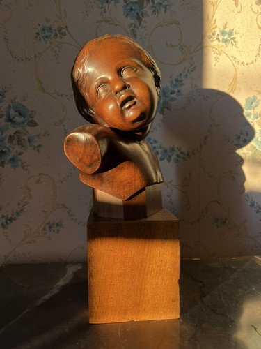 Buste enfant chérubin bois - enfant,