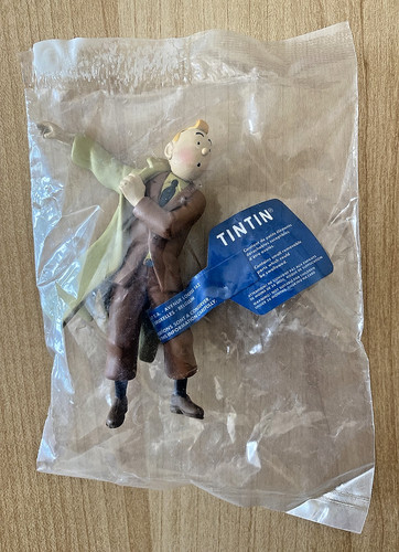 Figurine tintin trench pvc - trench, -pvc