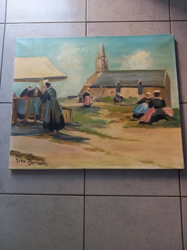 Huile sur toile - toile, scene