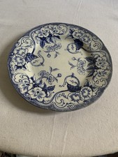 Assiette Plate Ancienne Faience Creil Et Montereau Modele Flora Tbe