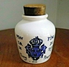 Ancien pot à moutarde Grey Poupon Dijon en porcelaine Digoin Sarreguemines