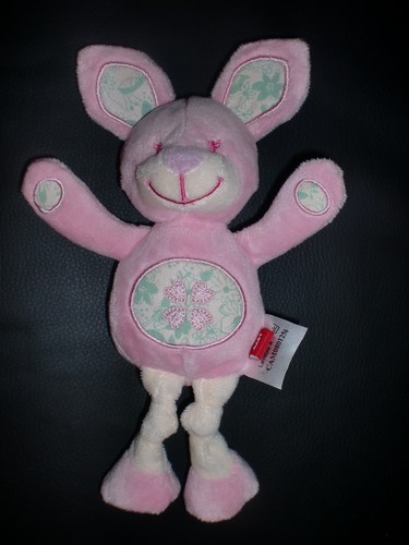 Doudou peluche lapin rose - doudou,