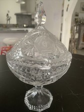 ANCIEN DRAGEOIR BONBONNIERE EN CRISTAL TAILLÉ