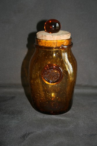 Flacon caramel foncé verre - flacon,