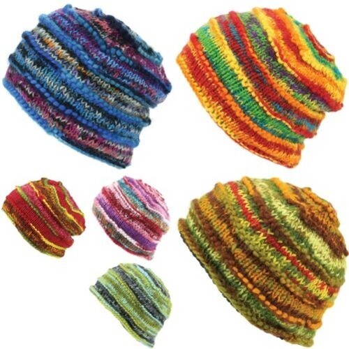 Laine bonnet tricot main - laine,