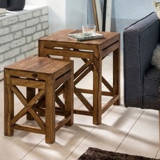 FineBuy Tables gigogne Bois