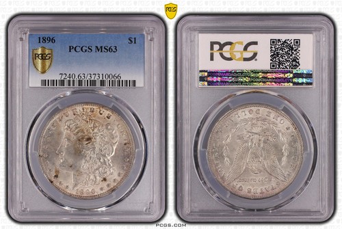 Usa morgan dollar 1896 pcgs - usa,