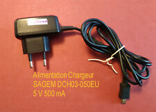 Alimentation Chargeur SAGEM DCH03-050EU 5 V 500 mA mini USB