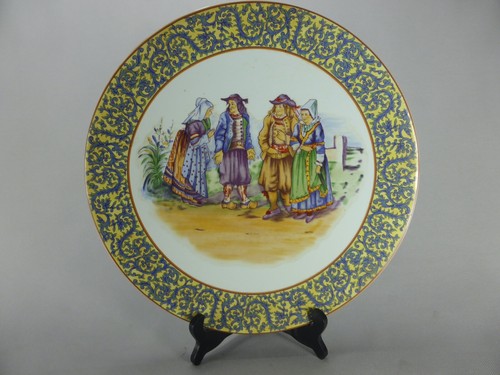Plat rond decor breton - plat,