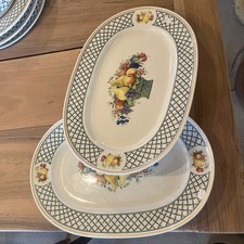 2 Plats De Service Ovale
