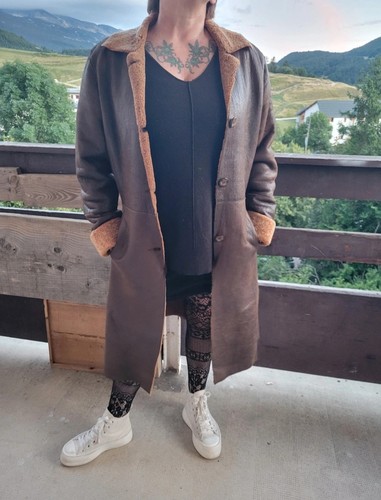 Manteau agneau retourné - agneau,