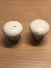 Anciennes Poignées De Porte Porcelaine Blanche Ronde