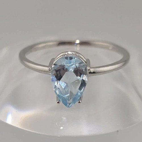 Bague femme topaze bleue - bague,