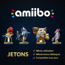 Lot 4 Jetons Amiibo • URBOSA REVALI DARUK MIPHA • Prodiges Zelda - Switch Wii U
