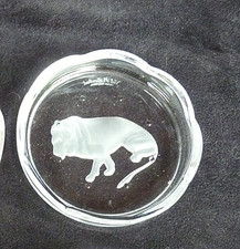 Dessous De Carafe En Cristal De val Saint Lambert Signes Du Zodiaque LION