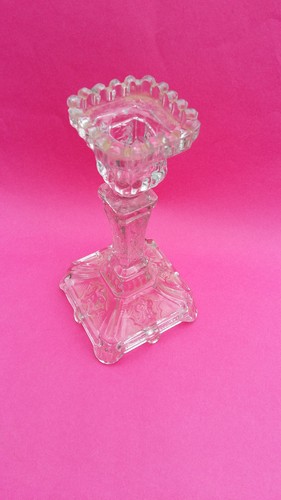 Bougeoir verre pressé - bougeoir,