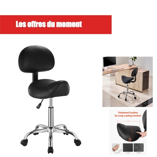 Vevor tabouret selle - selle, noir