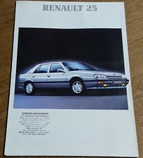 Catalogue publicitaire Renault 25 R25  1990 GTS Ti GTX V6 Baccara brochure 8 pag