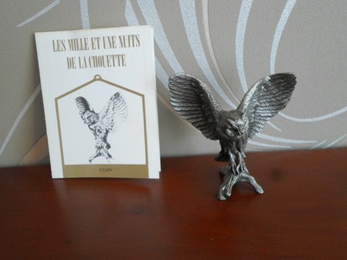 Chouette etain franklin mint - ,