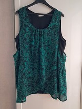 Tunique neuve taille 54-56 vert noir à motif C&A