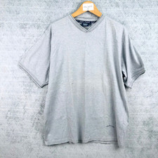 Stade de France col V homme taille XL gris tee shirt coton mans short sleeve