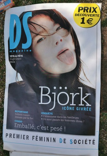 Bjork affiche abri bus paris - bjork,