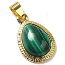 Un pendentif en Malachite, véritable pierre Naturelle, Collier, Cordon offert
