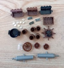 LEGO vintage Lot Canon Coffre Tonneau Gouvernail Roue Pièce Lingot Or Accessoire