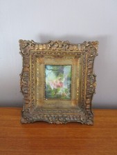 TABLEAU PEINTURE L'ALTA LENA FRAGONARD CADRE STYLE LOUIS XV ROCAILLE BOIS DORE