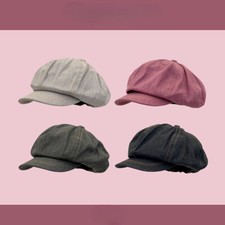 Vintage Femme Hommes Béret Chapeau Journaux Casquette Gavroche Chauffeur Baggy '