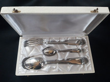 Couverts naissance baptême communion Métal Argenté Saint Médard