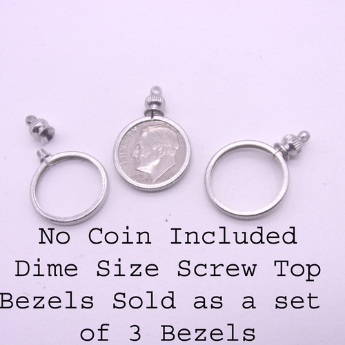 Dime coin bezel screw top - top,, us