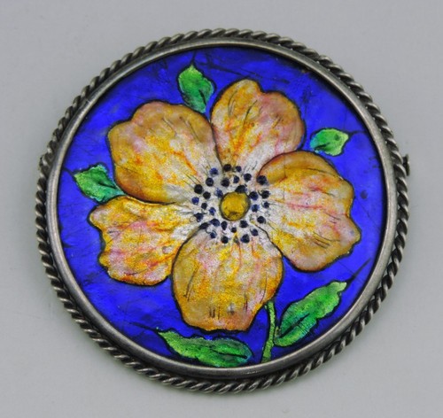 Broche ancienne émaux - émaux, limoges