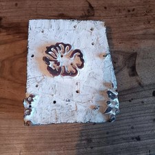 Tampon textile indien en bois 