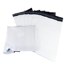 10 x 355 cm - Sac Postal d'Expédition en plastique blanc Lot de 100
