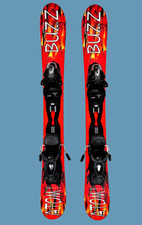 Buzz Atom Fire 99 Cm Skis Avec Fixation Mini Lames De Ski Snowblades 2024/25