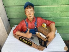 Buste publicitaire ancien rare outils Stanley années 70 vintage