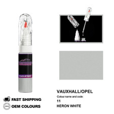 POUR VAUXHALL / OPEL HERON WHITE 11 Kit de réparation pinceau stylo peinture ...