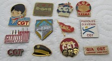 LOT DE 12 PIN'S SYNDICAT CGT